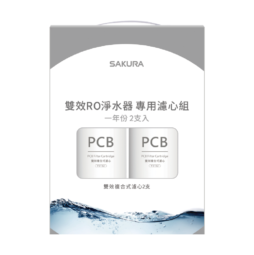 替換濾心組｜F2192 雙效RO淨水器專用濾心 (一年份2支入)【櫻花SAKURA】【適用於P0235/P0233】