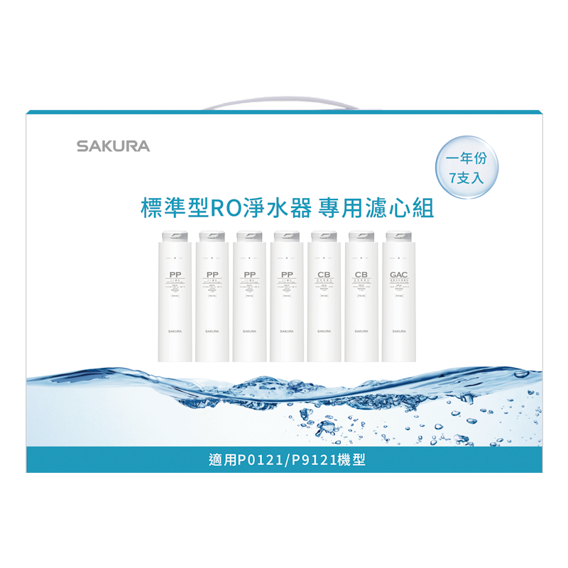 替換濾心組｜F1192 標準型RO淨水器專用濾心組 (一年份7支入)【櫻花SAKURA】【適用P0121】