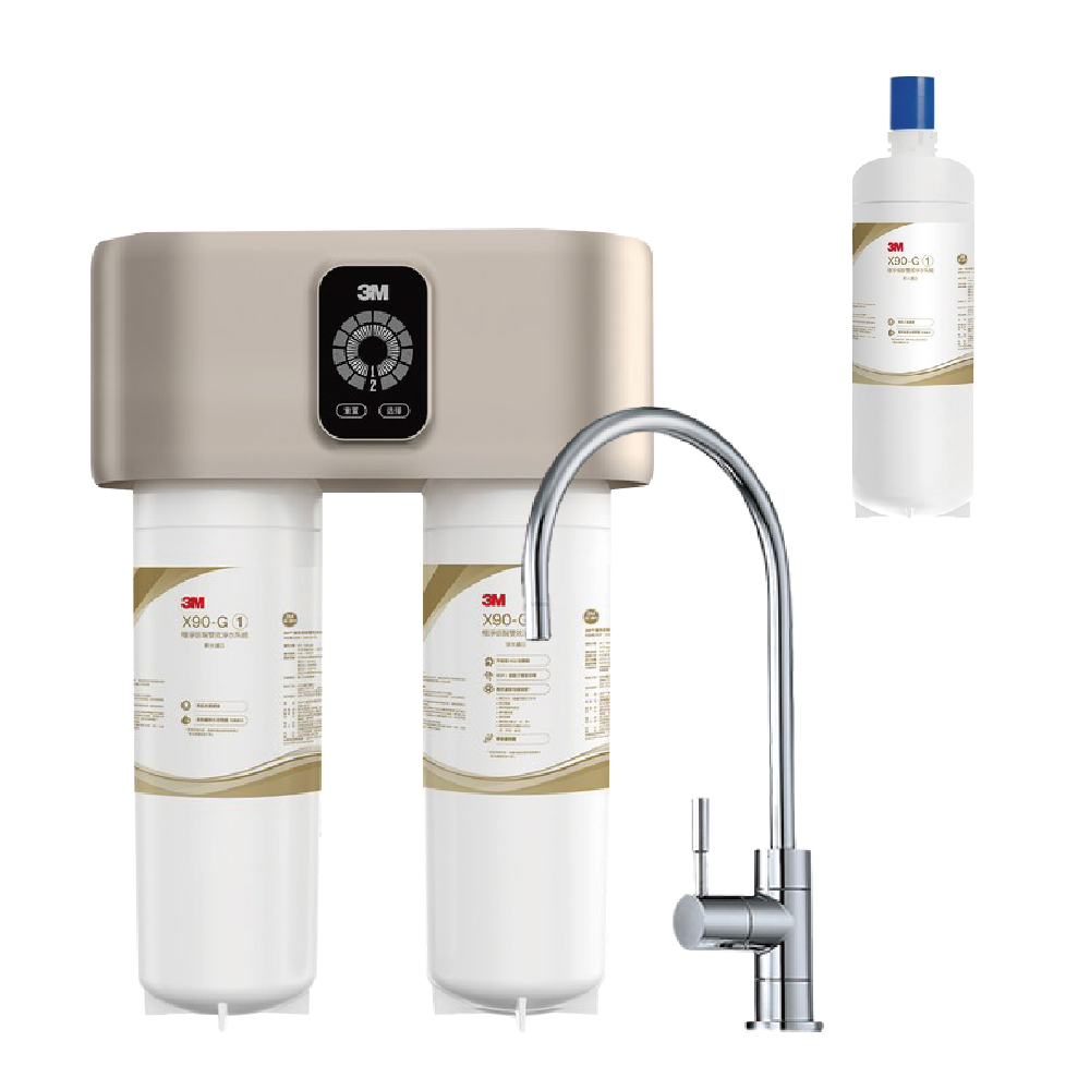 礦物型過濾｜X90-G 廚下型過濾淨水器(贈X90-G-C1*1)【3M】【奢華款】