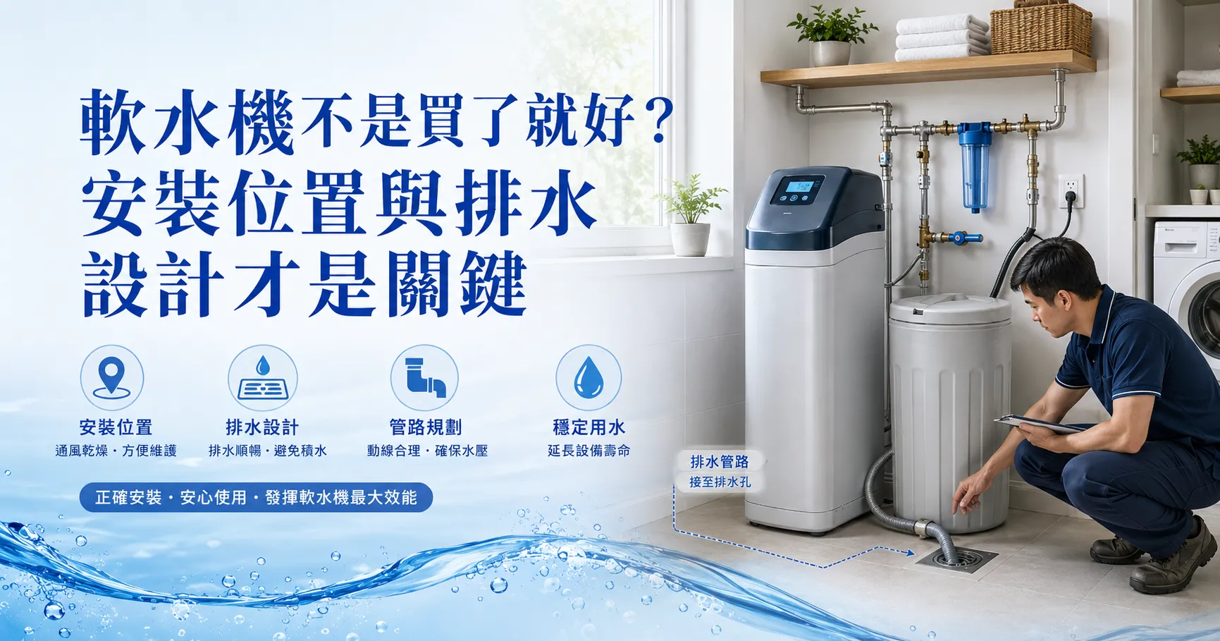 軟水機安裝與費用多少?別忘了施工流程、用鹽成本與維護-1
