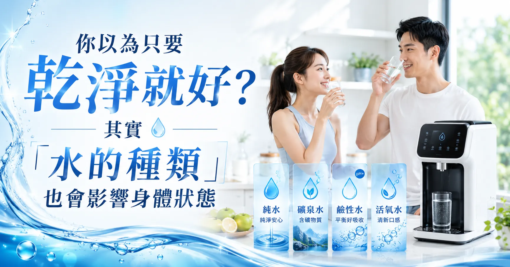 你喝的水真的對身體好嗎？自來水、濾水、鹼性水差異全比較-1